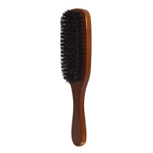 2021 Hot Selling High Quality Wood Handle Magic Personalised Wooden Beard Brush Brown Handle Black Hair